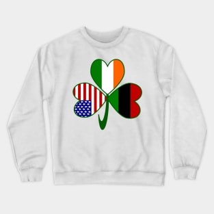 African American Irish American Shamrock Crewneck Sweatshirt